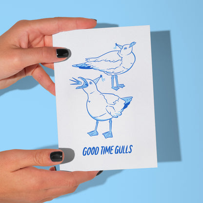 "Good Time Gulls" Greetings Card