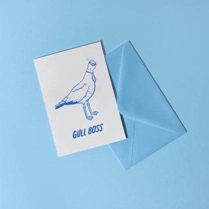 "Gull Boss" Greetings Card
